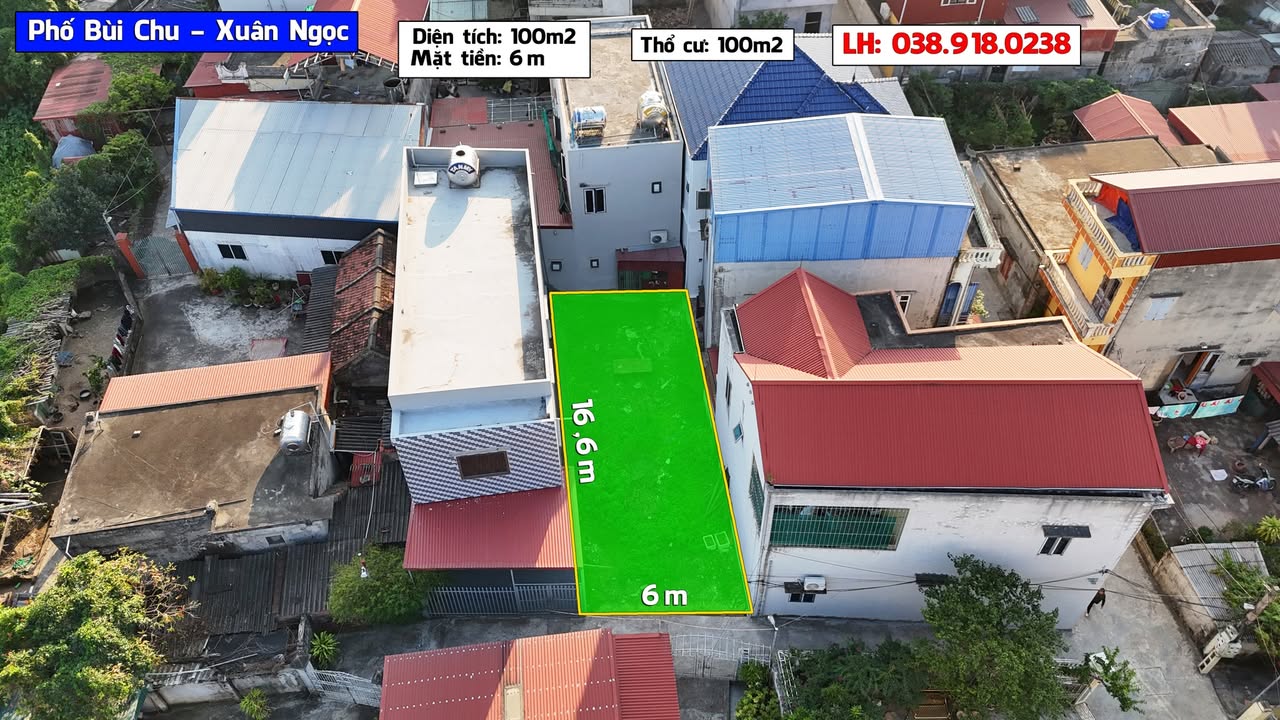 Đất thổ cư 100m² tại xã Xuân Ngọc, huyện Xuân Trường - Gần tỉnh lộ 489!