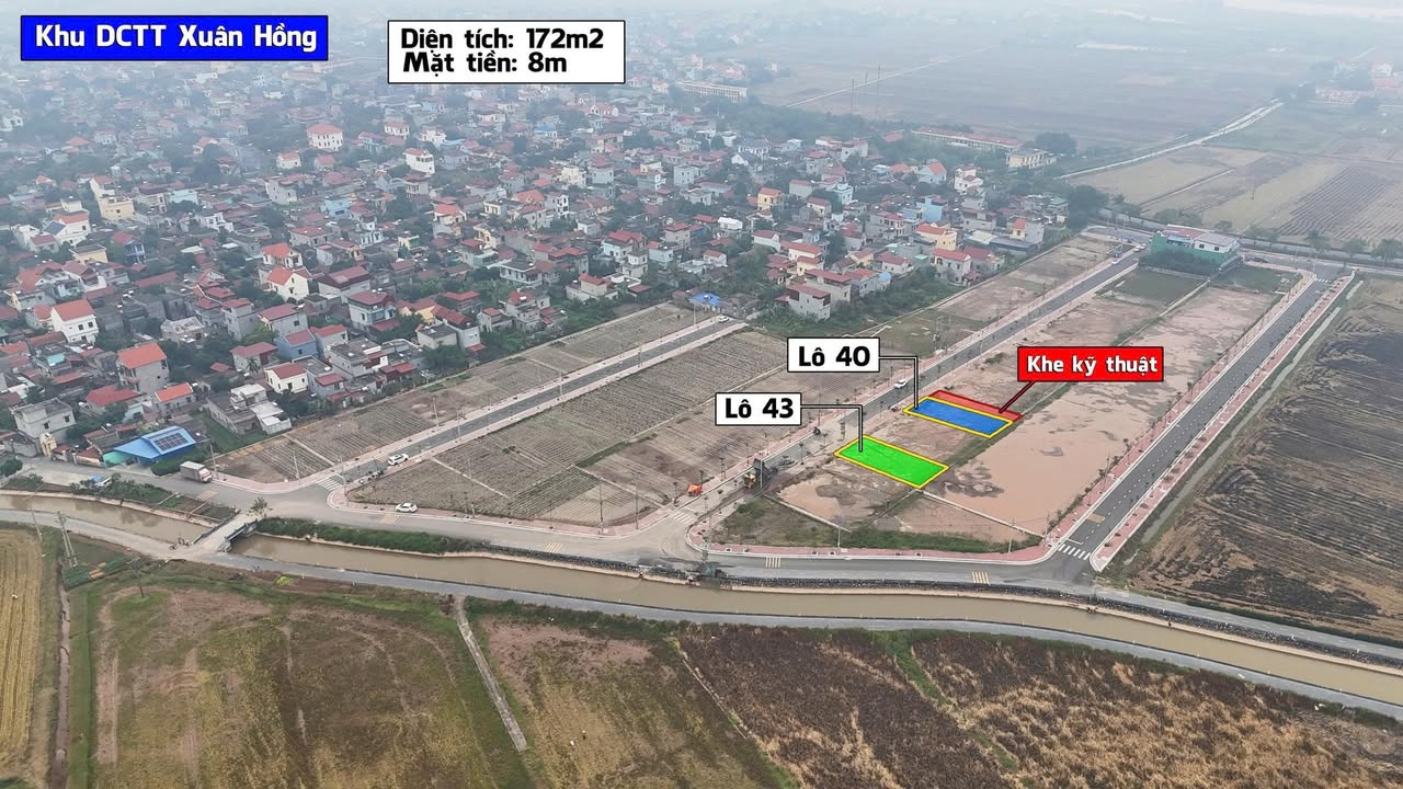 Đất nền Khu DCTT Xuân Hồng, 2 lô 172m² - Cơ hội đầu tư tuyệt vời!