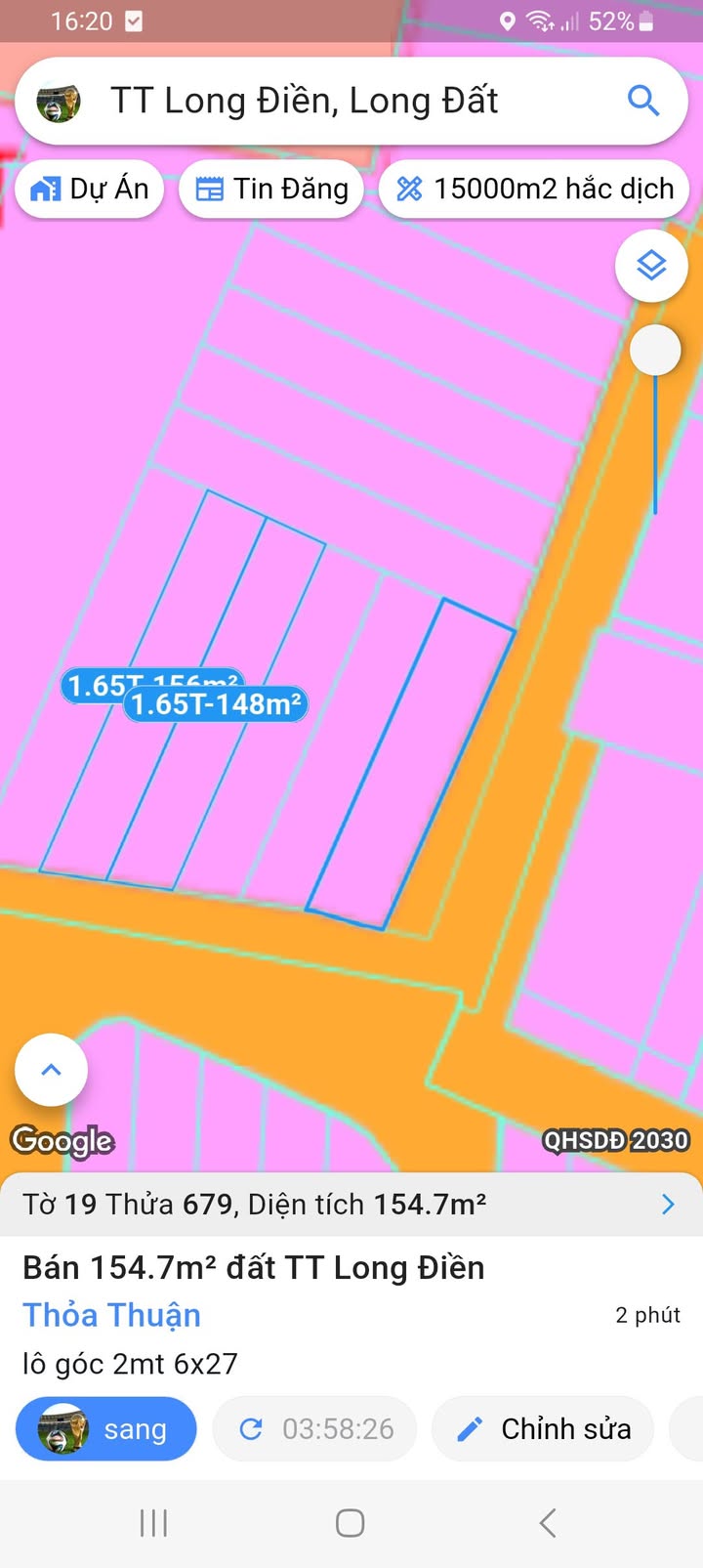 Lô góc 2 mặt tiền Châu Văn Biếc, Long Điền 150m² - Đầu tư sinh lời ngay!