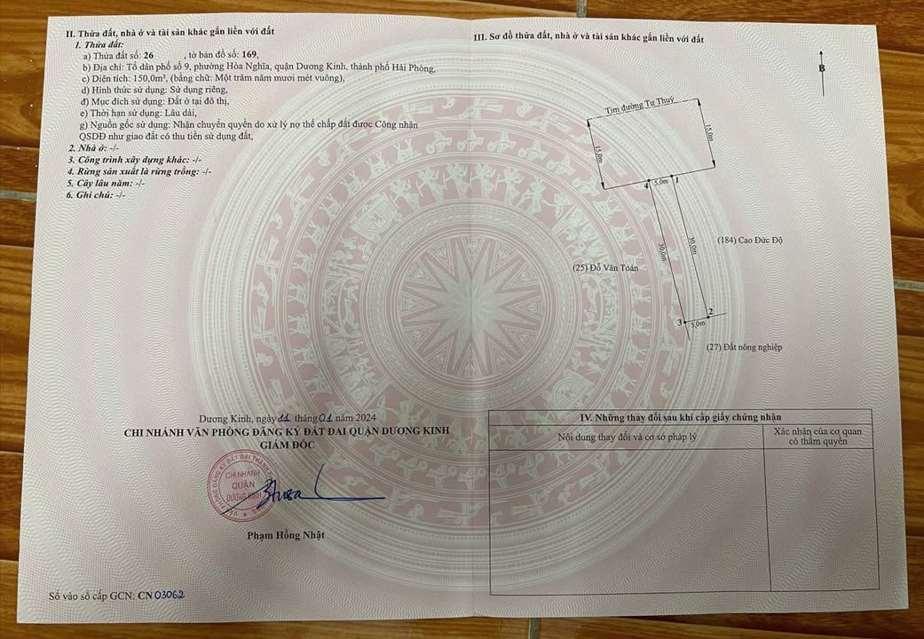 Đất nền mặt đường 402 Tư Thủy, Hải Phòng 150m² - Vị trí kinh doanh tuyệt vời!