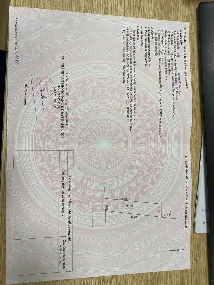 Đất nền thôn Ái Nàng, xã An Phú, huyện Mỹ Đức 95m² giá 1 tỷ - Cơ hội đầu tư hấp dẫn!