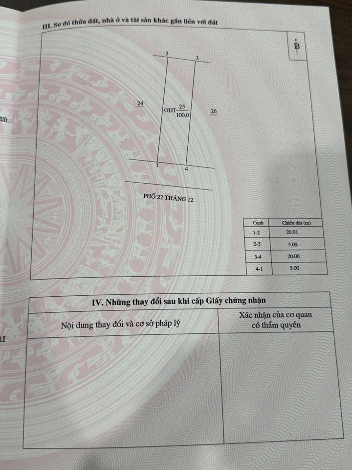 Đất nền 100m² tại đường 22/12, phường Cam Đường, Lào Cai - Sổ đỏ chính chủ, giá chỉ 1.5 tỷ!