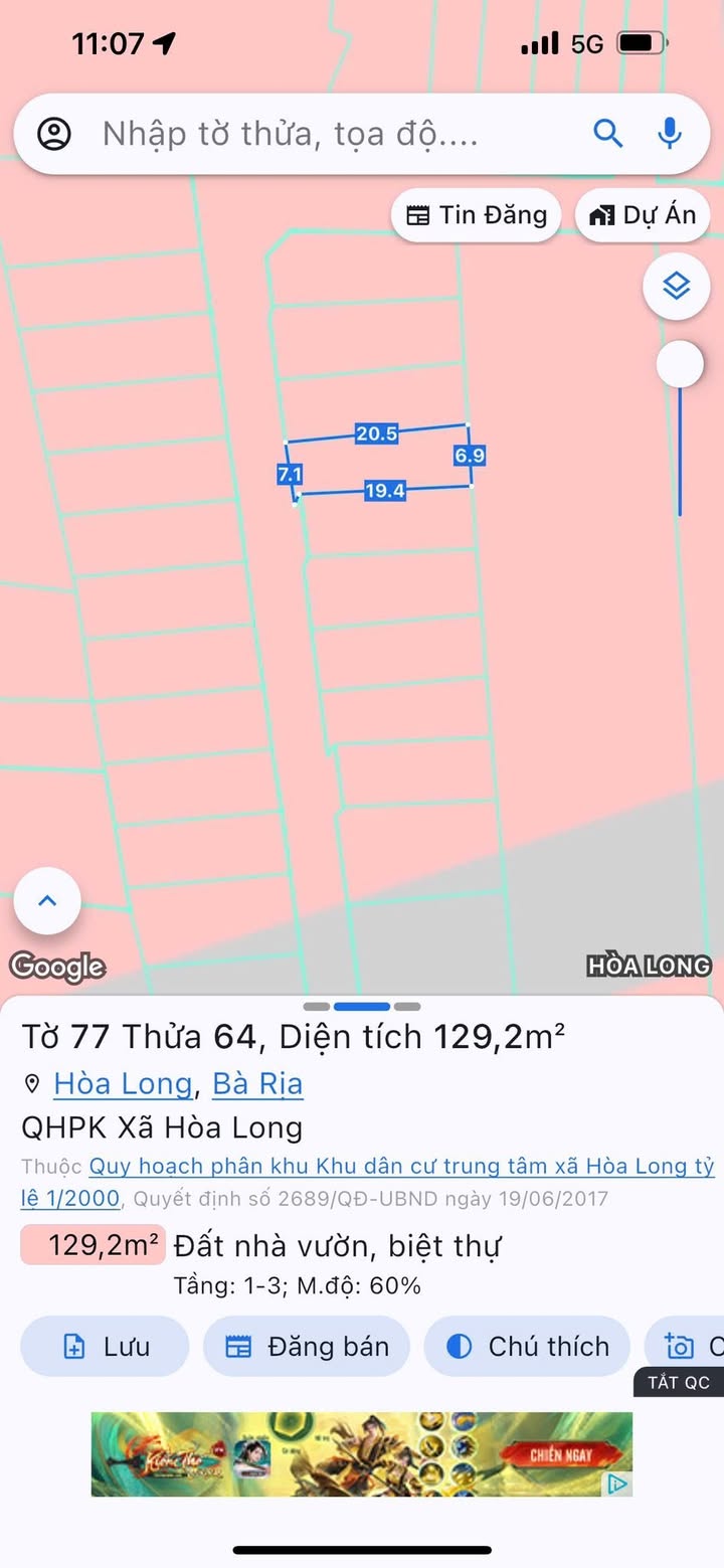 Đất nền dự án Dubai, phường Tam Long, 140m² giá 1.5 tỷ - Cơ hội đầu tư tuyệt vời!