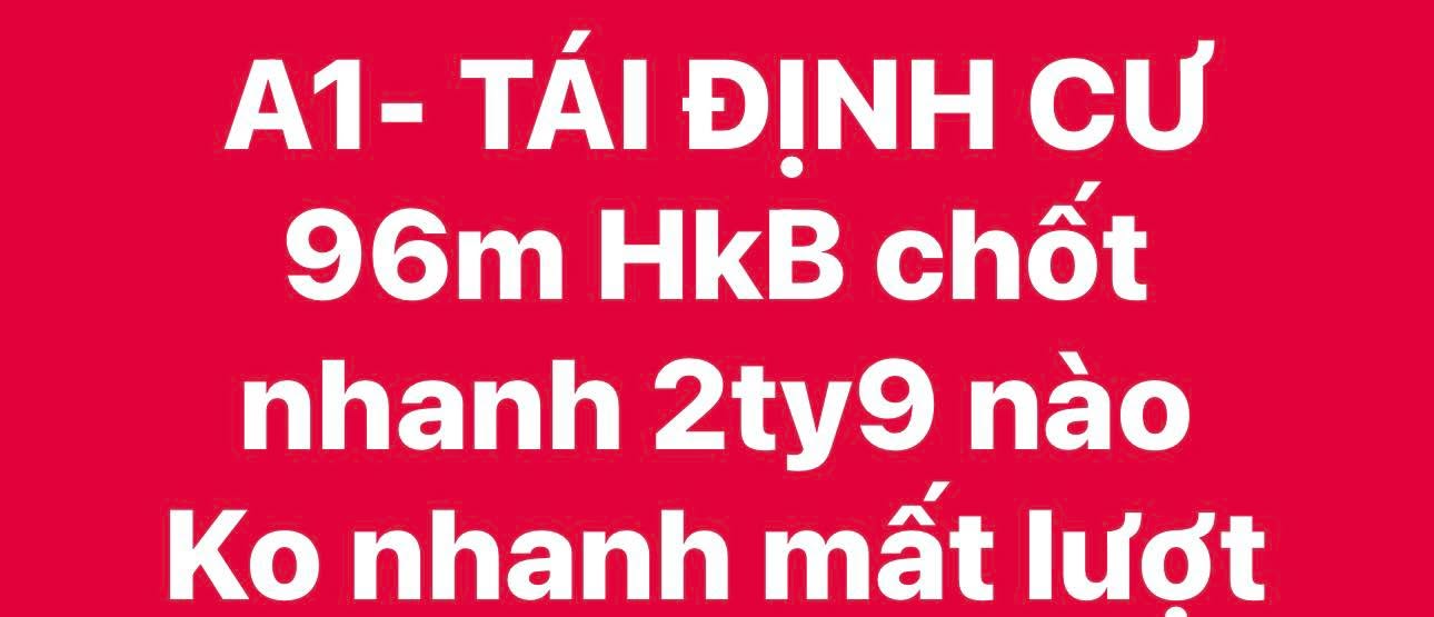 Bán gấp đất tại A1-Tái định cư Hạ Long 96m² giá 2.9 tỷ - Cơ hội đầu tư tuyệt vời!