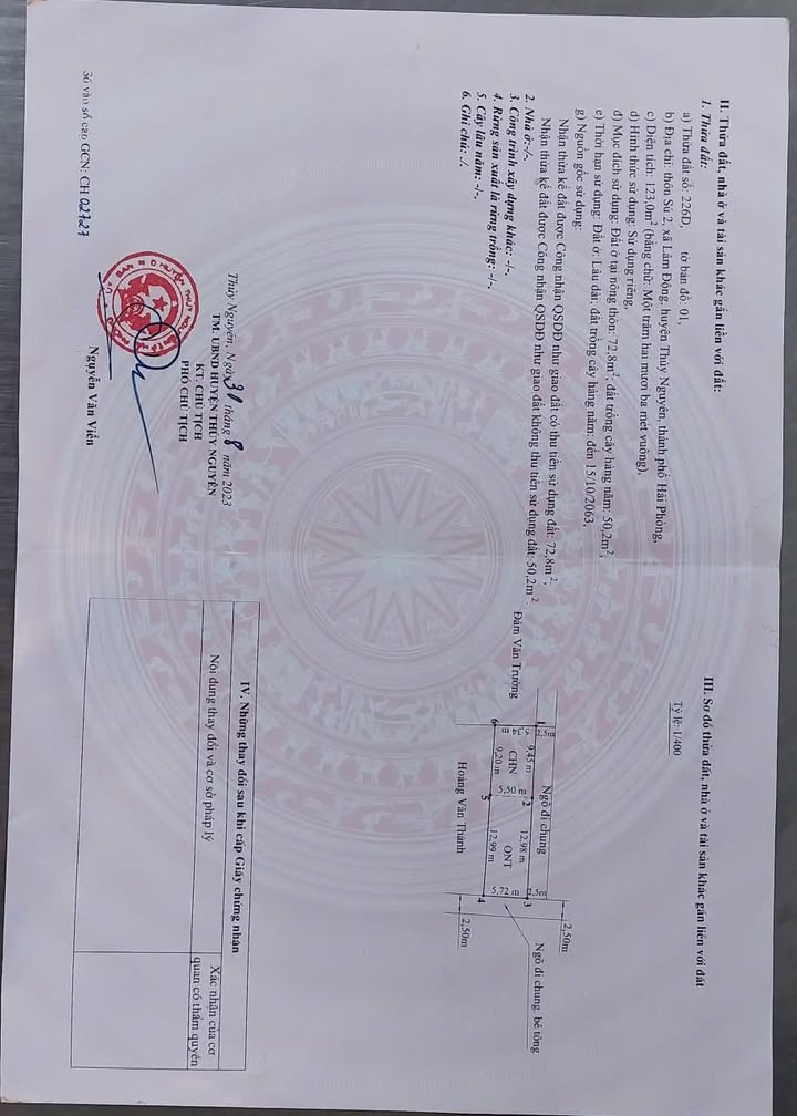 Đất nền Lâm Động, Thủy Nguyên 123m² giá 1.5 tỷ - Lô góc 2 mặt tiền, đầy đủ tiện ích!