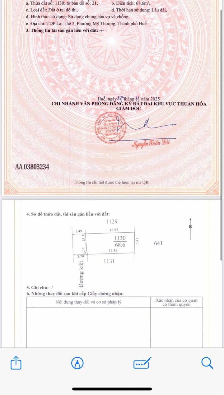 Đất nền Mỹ Thượng 67m² giá 1.61 tỷ - Sổ hồng chính chủ, gần chợ Mai!