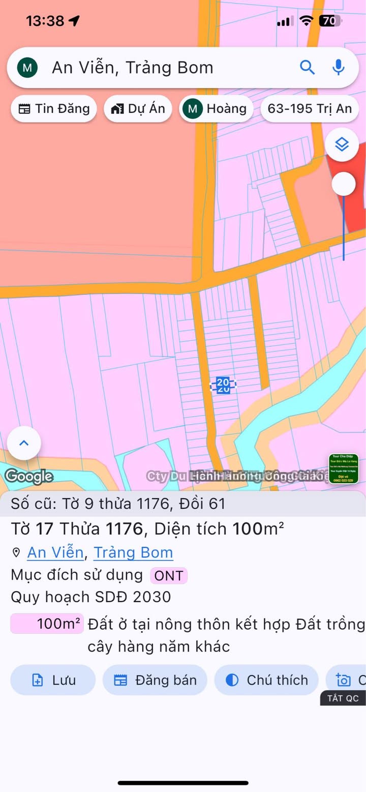Đất nền Đồi 61 Trảng Bom 100m² giá 700 triệu - Sổ riêng thổ cư!