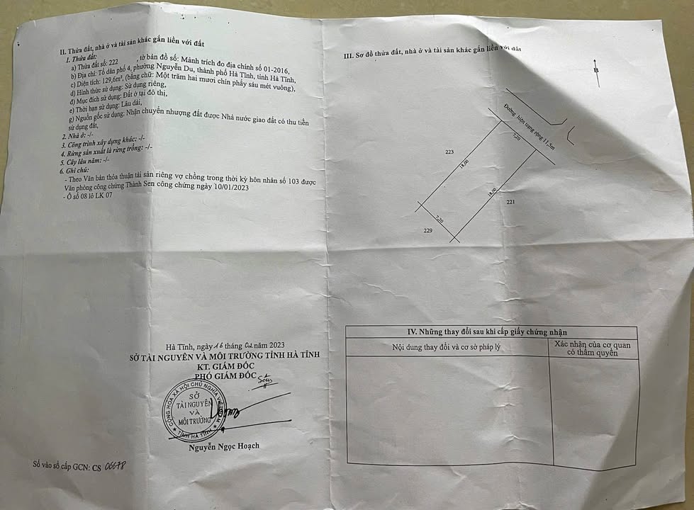 Đất nền Hà Tĩnh 130m² - Khu quy hoạch HUD - Cơ hội đầu tư sinh lời!