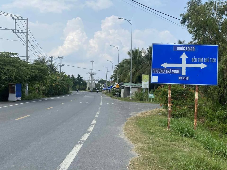 Đất ruộng 1250m² mặt tiền đường 915B, Trà Vinh - Giá tốt ngay khu công nghiệp