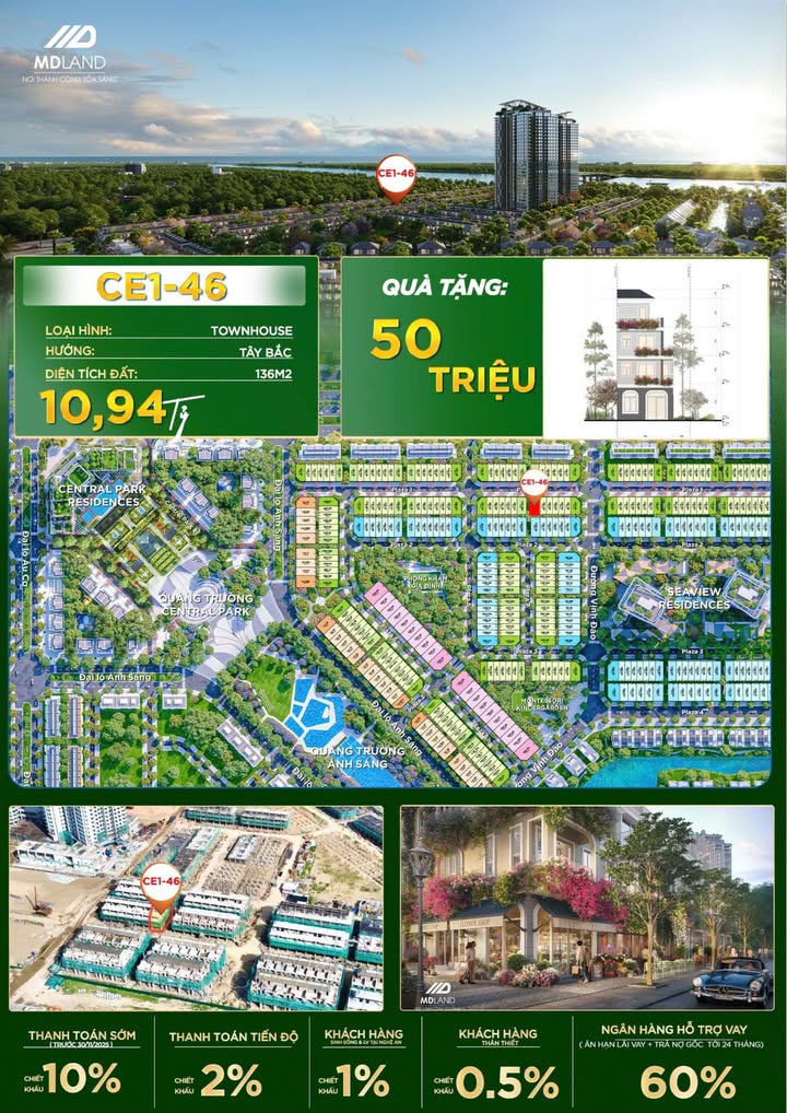 Căn hộ SeaView Vinh 136m² - Bán gấp 3 mặt thoáng từ CĐT