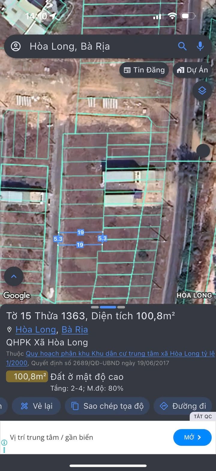 Đất nền Bà Rịa 100m² giá 1.7 tỷ - Mặt tiền đường vỉa hè, chính chủ!