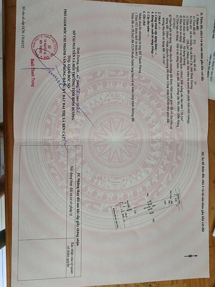 Đất thổ cư 234m² An Điền, Bến Cát - Giá chỉ 1.65 tỷ, đường xe ô tô né nhau!