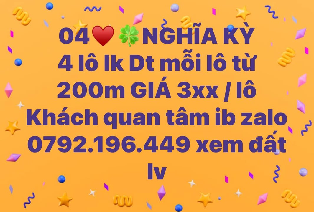 Đất nền Nghĩa Kỳ Tư Nghĩa 200m² giá 300 triệu - Đường ô tô vào tận nơi!