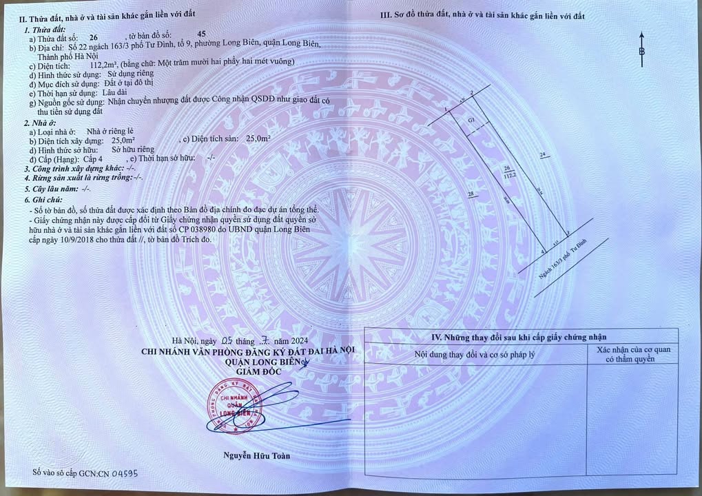 Đất phân lô khu quân đội A38 Tư Đình 112.2m² giá 20.5 tỷ - Đường trước nhà 6m