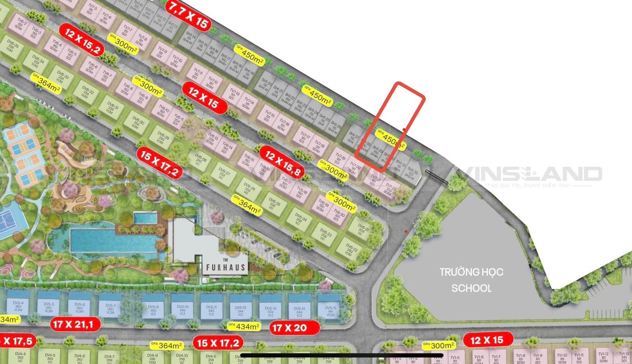 Shophouse The Fullton Văn Giang 160m² giá 64.24 tỷ - Mặt tiền 10,7m cạnh trường học