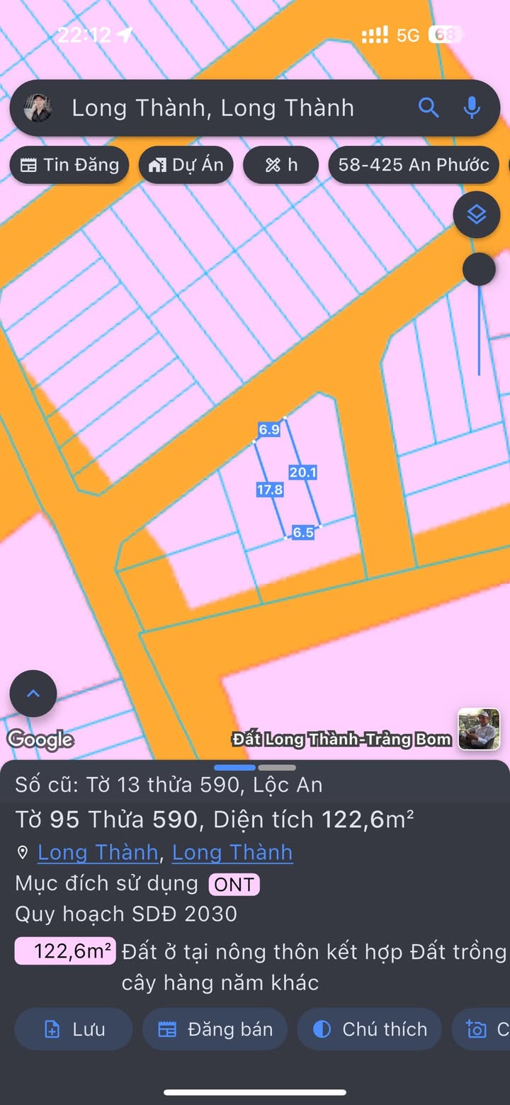 Đất nền Lộc An, Long Thành 122m² giá chỉ 2 tỷ - Cơ hội đầu tư tuyệt vời!