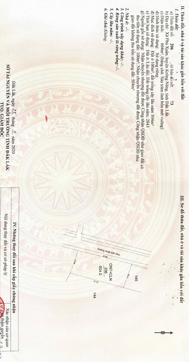 Đất thổ cư Phú Xuân Krông Năng 592m² giá 546 triệu - Đường nhựa, gần trường học!