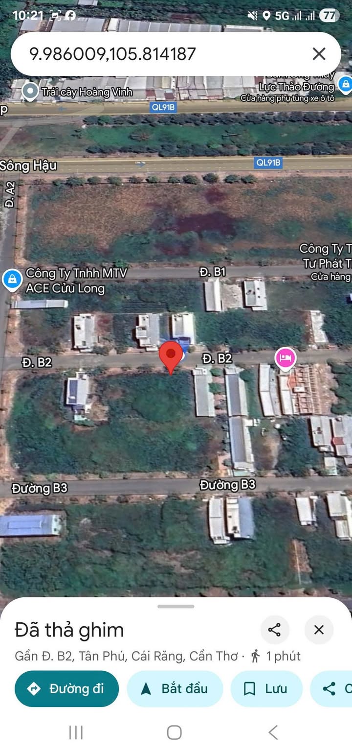 Đất nền đường B2 KDC Tân Phú Cái Răng 126m² giá 1.95 tỷ - Cơ hội đầu tư tốt!