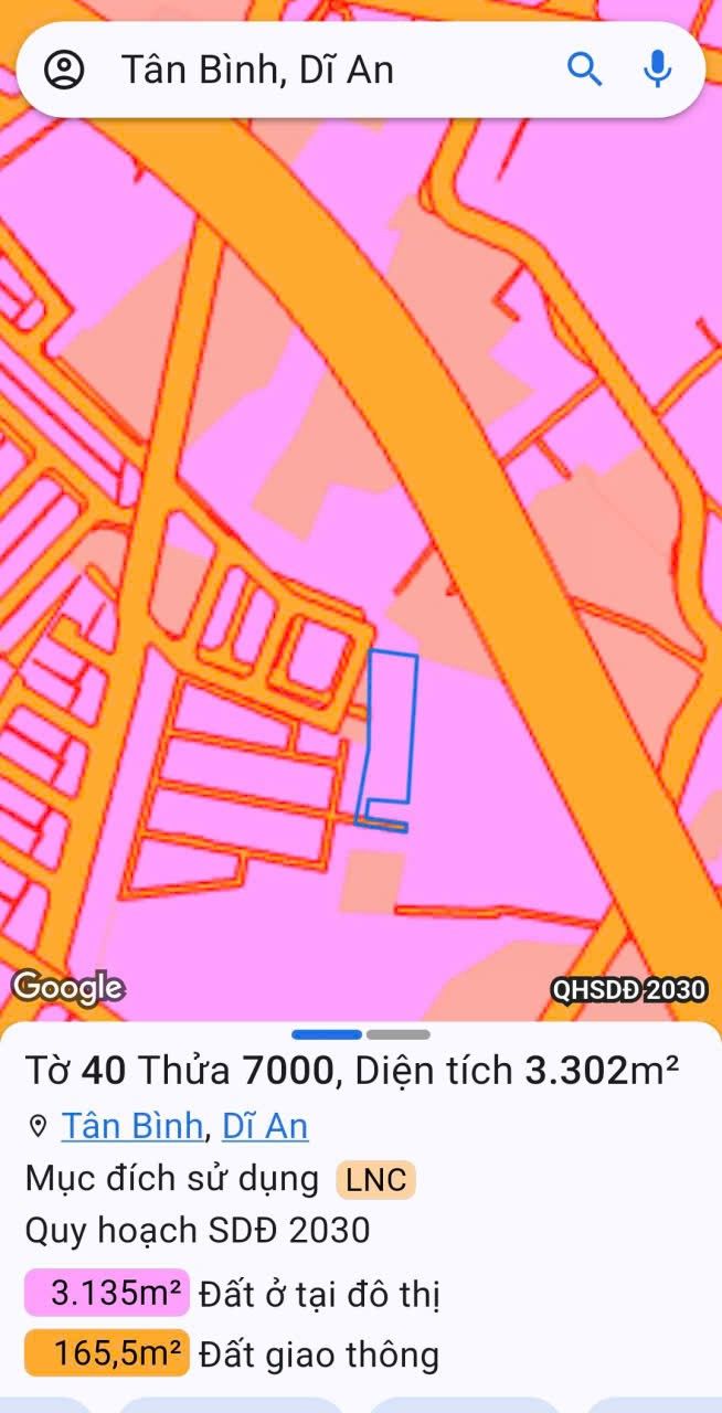 Đất nền 3000m² phường Tân Đông Hiệp, Dĩ An - Giá chỉ 30 tỷ, cơ hội đầu tư hấp dẫn!