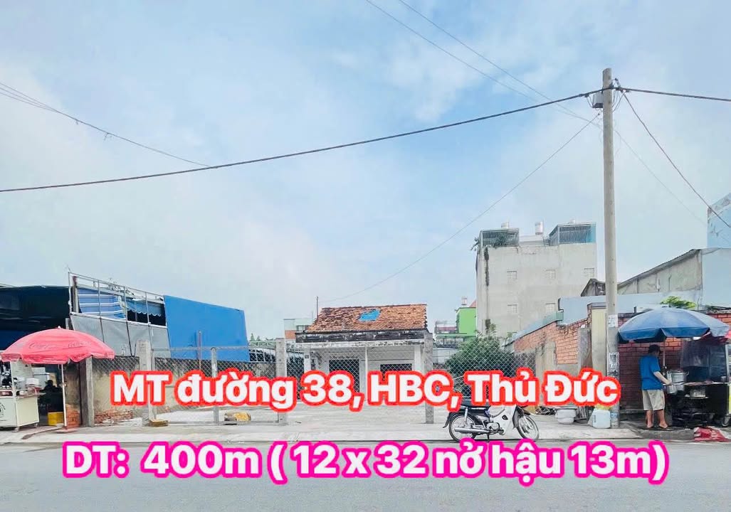 Đất mặt tiền đường số 38, Hiệp Bình Chánh, Thủ Đức 400m² giá 35 tỷ - Đầu tư sinh lời cao!