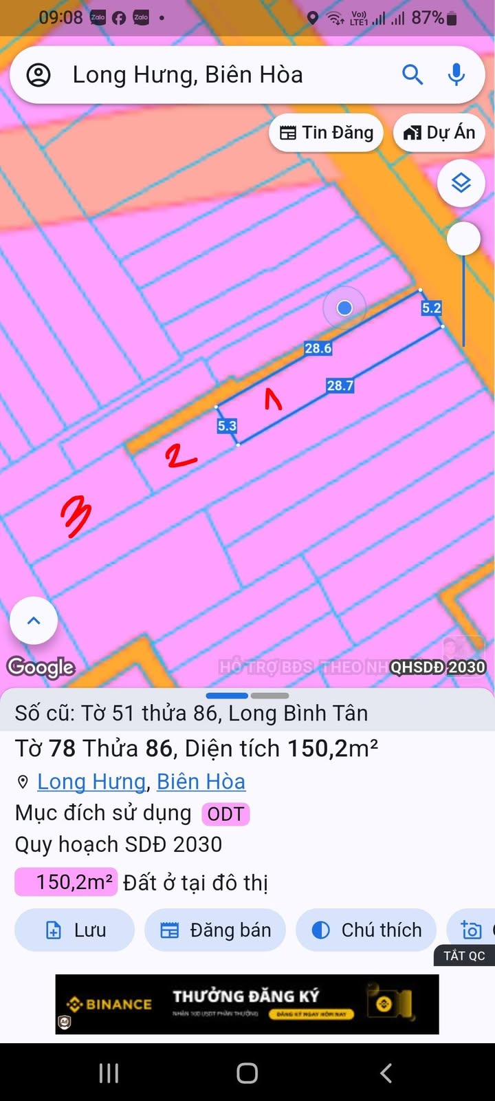 Đất 400m² tại KP2, P. Long Bình Tân - Giá chỉ 3.5 tỷ, cơ hội đầu tư tuyệt vời!