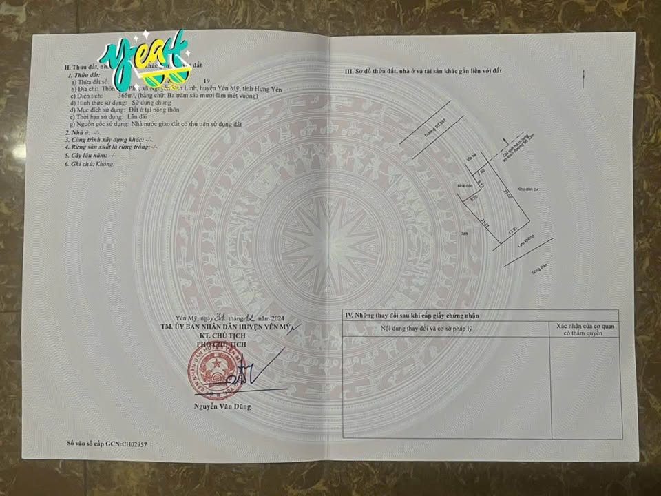 Đất nền Giai Phạm Yên Mỹ 365m² - Vị trí siêu đẹp, đầu tư lý tưởng!