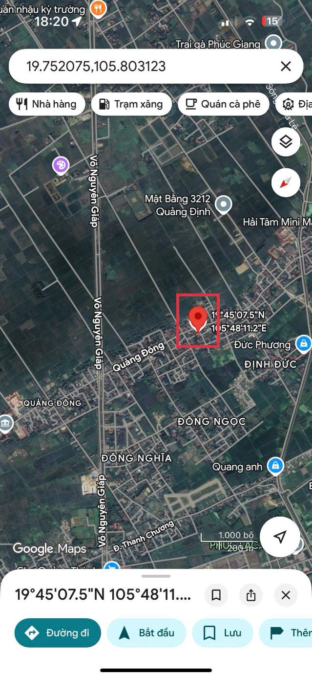 Lô đất đẹp xã Quảng Định, huyện Quảng Xương 140m² giá 1.8 tỷ - Đường ô tô thoải mái