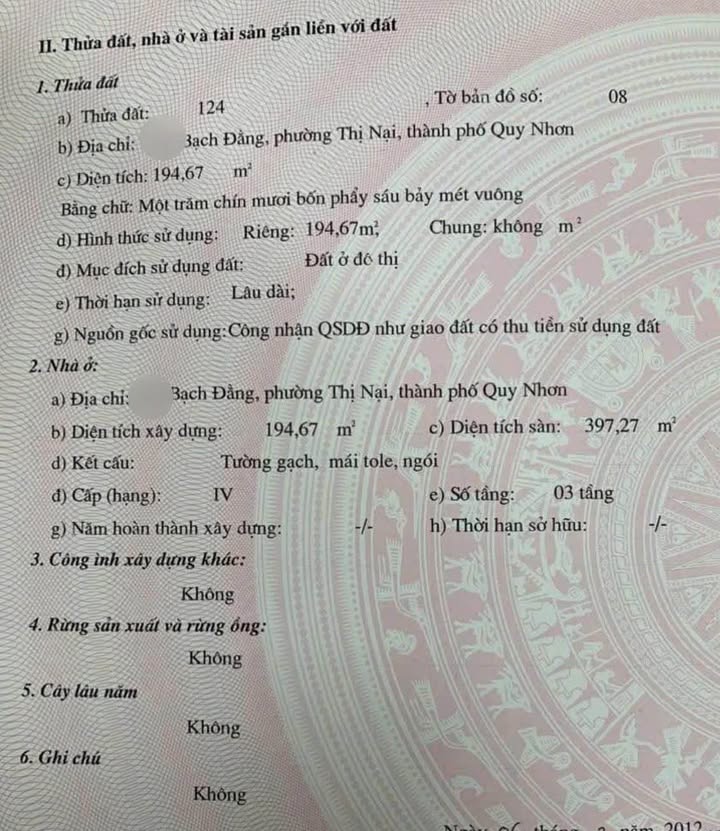 Nhà 3 tầng mặt tiền Bạch Đằng, Quy Nhơn 194m² giá 16 tỷ - Đầu tư sinh lời ngay!
