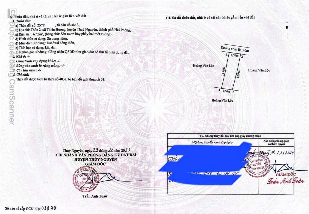 Lô đất đẹp TDP 2, Phường Thiên Hương, Hải Phòng 67m² - Chính chủ bán gấp!