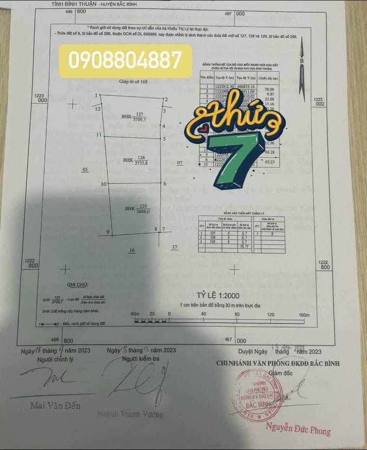 Đất nền Hòa Thắng - Bắc Bình 3700m² giá 2.664 tỷ - View biển tuyệt đẹp!