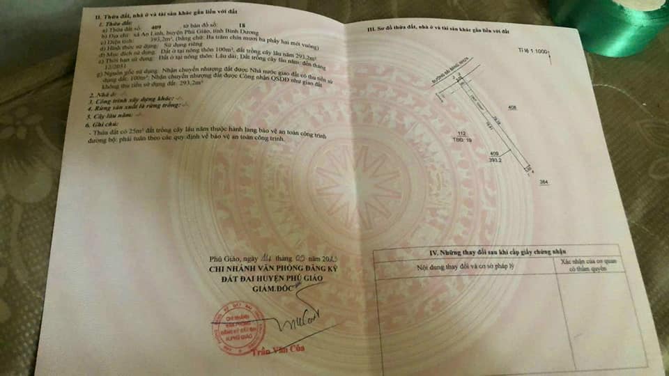 Đất thổ cư An Linh, Phú Giáo 780m² giá 1.3 tỷ - Cơ hội đầu tư tuyệt vời!