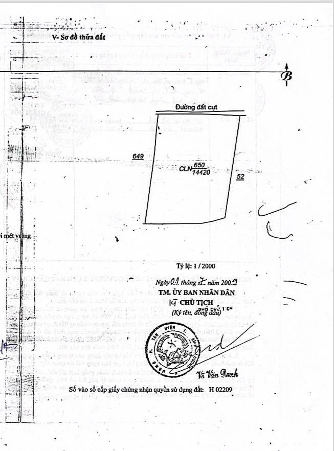 Farm Tân Định Bắc Tân Uyên 16.194m² giá 5 tỷ - Đang cho thu hoạch trái cây!