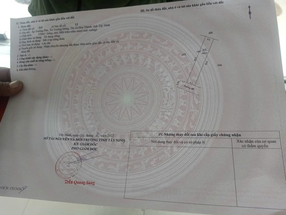 Đất thổ cư Trường Đông Hòa Thành 150m² giá chỉ 350 triệu - Cơ hội đầu tư tuyệt vời!