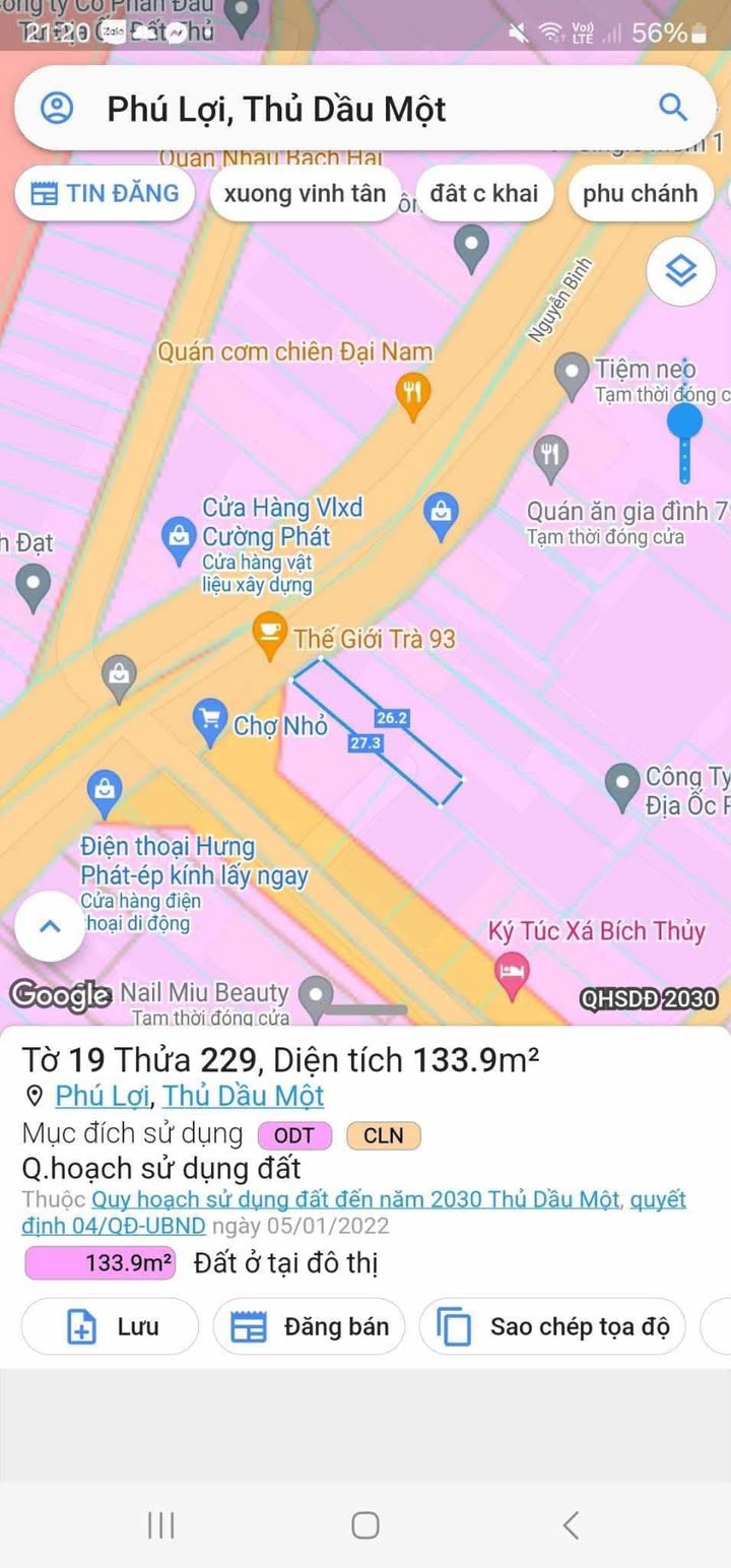 FrontHouse mặt tiền chợ Nguyễn Bình Thủ Dầu Một 133.9m² giá 7 tỷ - Cơ hội đầu tư sinh lời!