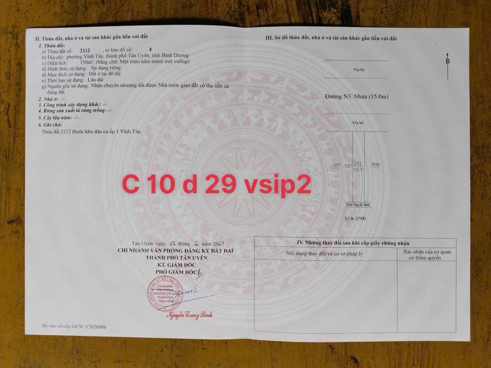 Đất nền 150m² đường 29, Vĩnh Tân, Tân Uyên - Nhà cấp 4 cho thuê 6 triệu/tháng