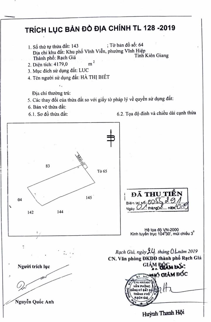 Đất Lúa 4.096m² Vĩnh Hiệp, Rạch Giá chỉ 850 triệu - Cơ hội đầu tư hấp dẫn!