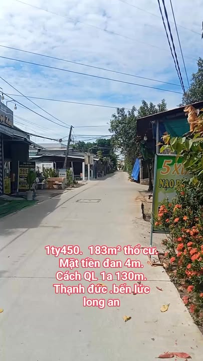 Đất nền Thạnh Đức, Gò Dầu 183m² giá 1.45 tỷ - Sổ hồng chính chủ, vị trí thuận lợi!