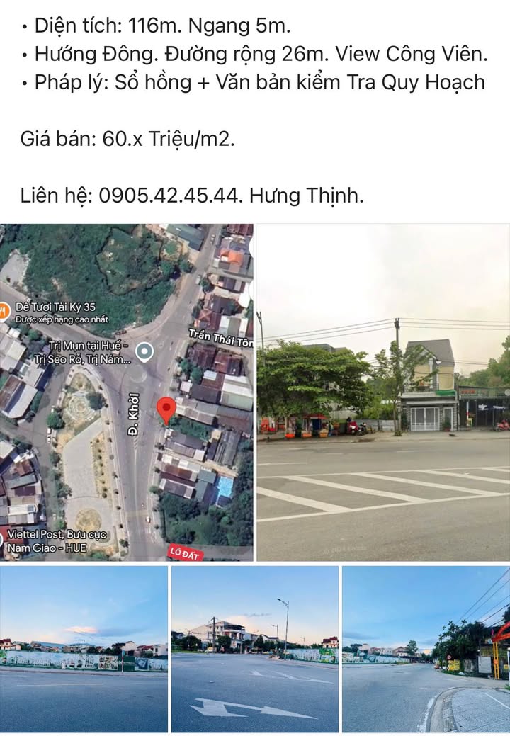 Đất nền mặt tiền Trần Thái Tông, 116m² giá 6.964 tỷ - Đầu tư sinh lời cao!