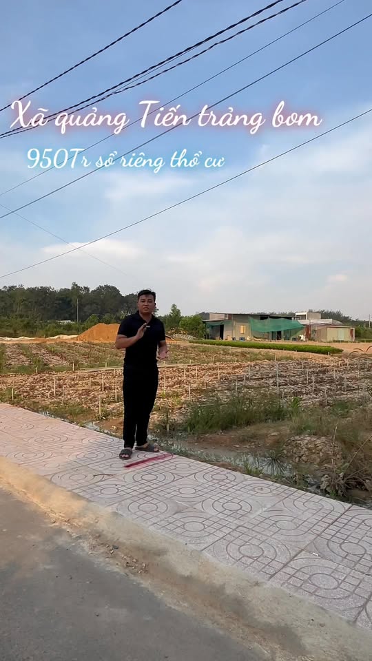 Đất thổ cư 115m² tại xã Quảng Tiến, Trảng Bom - Giá 950 triệu, sổ đỏ chính chủ!