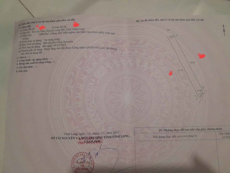 Đất đầu tư 1.7 công tại xã Lộc Hòa, Long Hồ - Giá chỉ 600 triệu!