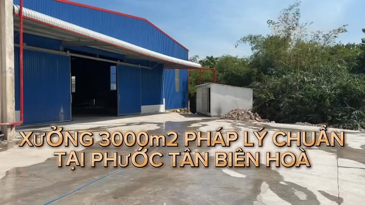Xưởng cho thuê 3.000m² tại Phước Tân, Biên Hòa - Giá 185 triệu/tháng, hạ tầng hoàn chỉnh!