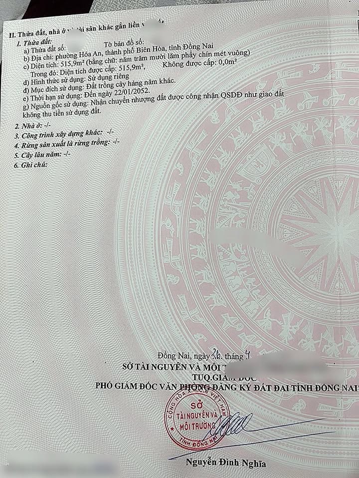 Đất Hóa An Biên Hòa 1000m² - Giá Thỏa Thuận, Chính Chủ Bán Gấp!