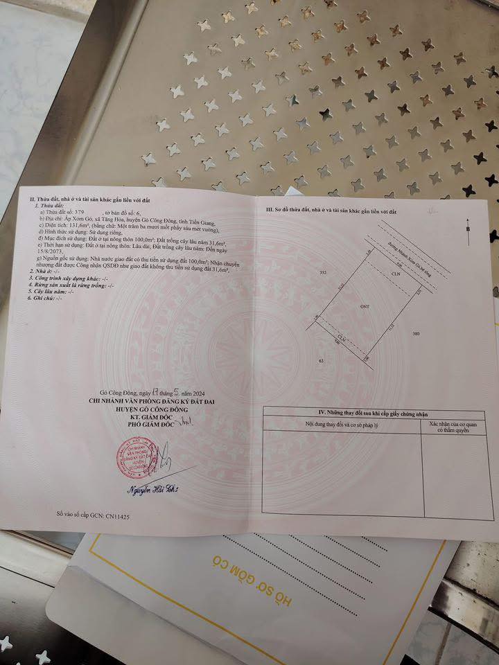 Đất thổ cư Tăng Hoà Gò Công Đông 135m² giá chỉ 320 triệu - Cơ hội đầu tư vàng!