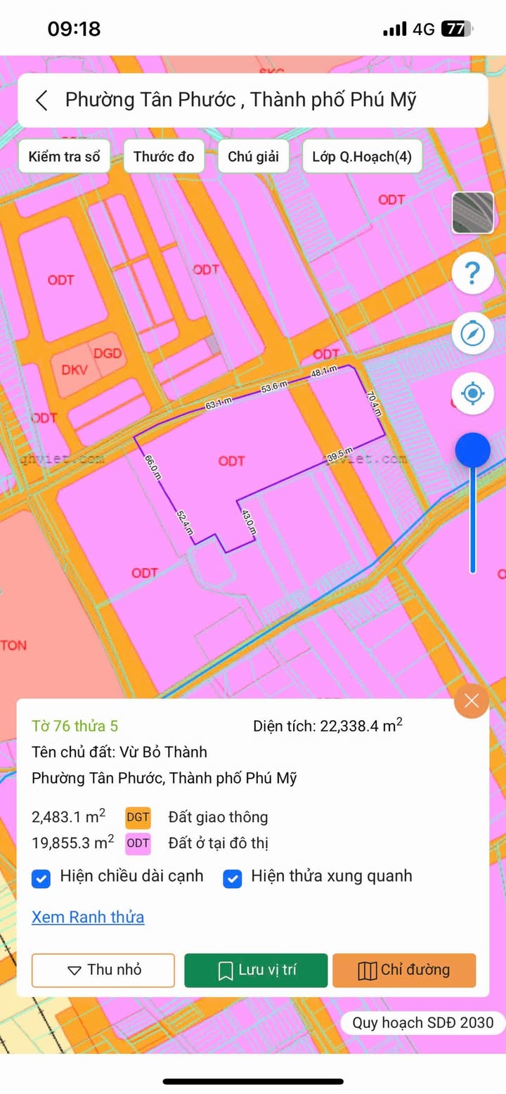 Đất nền 20,000m² Tân Phước, Phú Mỹ giá 178 tỷ - Cơ hội đầu tư tuyệt vời!
