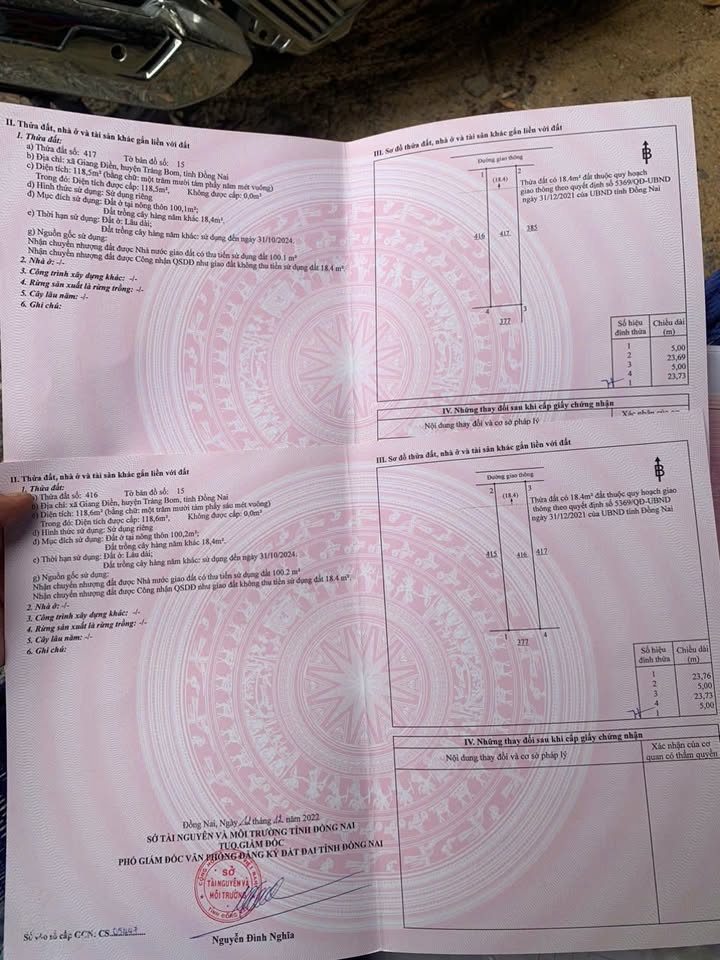 Đất nền Giang Điền 237m² giá chỉ 1 tỷ - Cơ hội đầu tư tuyệt vời!