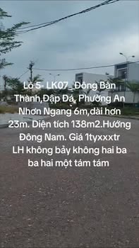 Đất nền Lô 5-LK07 Đập Đá, 138m² giá 1 tỷ - Cơ hội đầu tư hấp dẫn!