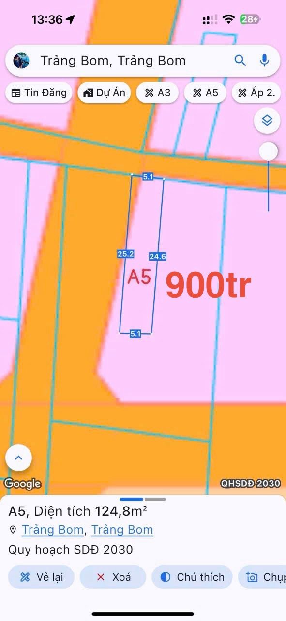 Đất nền Quảng Tiến Trảng Bom 120m² giá 900 triệu - Sổ đỏ chính chủ, thương lượng linh hoạt!
