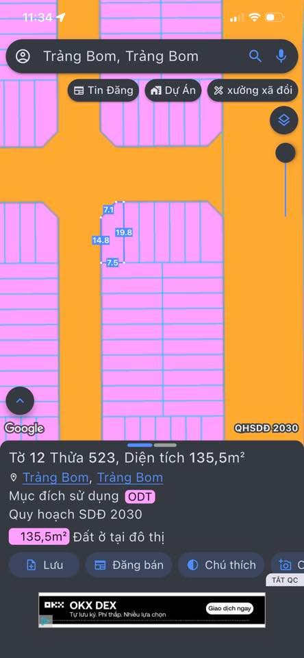 Đất nền 2 mặt tiền đường N3-D1, Trảng Bom 150m² giá 3 tỷ - Cơ hội đầu tư sinh lời!