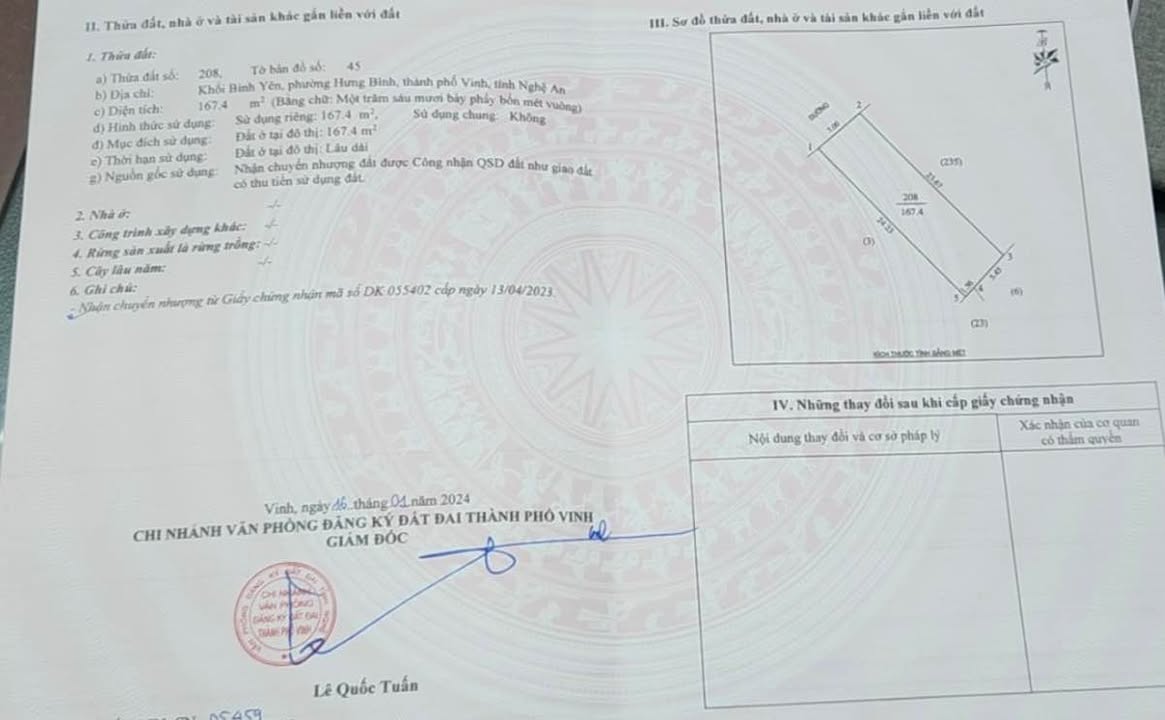 Đất nền trung tâm Vinh 167m² giá 8 tỷ - Cơ hội đầu tư lý tưởng!