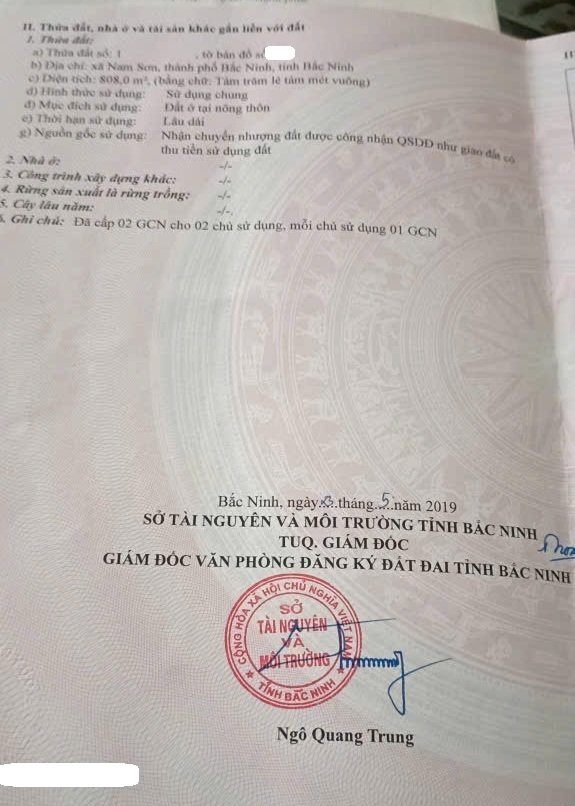 Đất nền Nam Sơn Bắc Ninh 808m² - Cơ hội đầu tư sinh lời hấp dẫn!